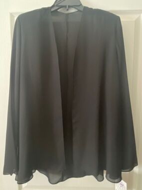 NWT Stage Accents Black sheer "Amadeus" jacket size large